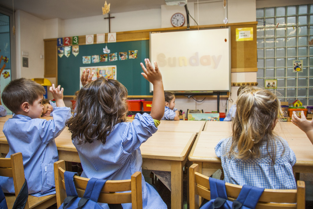 Classe educació infantil escola Pàlcam concertada de Barcelona